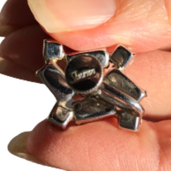 Vintage Sherman Clear Crystal Rhinestone Earrings - Picture 6 of 6